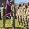 U.S. Army Reserve soldiers with the 394th Field Hospital are promoted to sergeant during a monthly battle assembly in Seagoville, Texas. (Credit: U.S. Army Reserve/1st Lt. Harrison Gold)