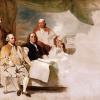 American commissioners of the preliminary peace agreement with Great Britain, from left to right, John Jay, John Adams, Benjamin Franklin, Henry Laurens and William Temple Franklin. British representatives refused to pose, and Benjamin West’s painting went unfinished.