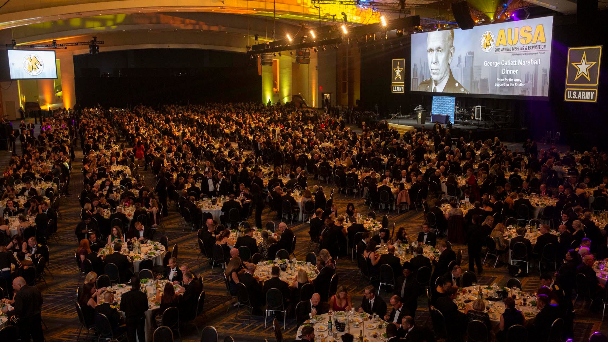 Aerial view of 2019 Marshall Dinner