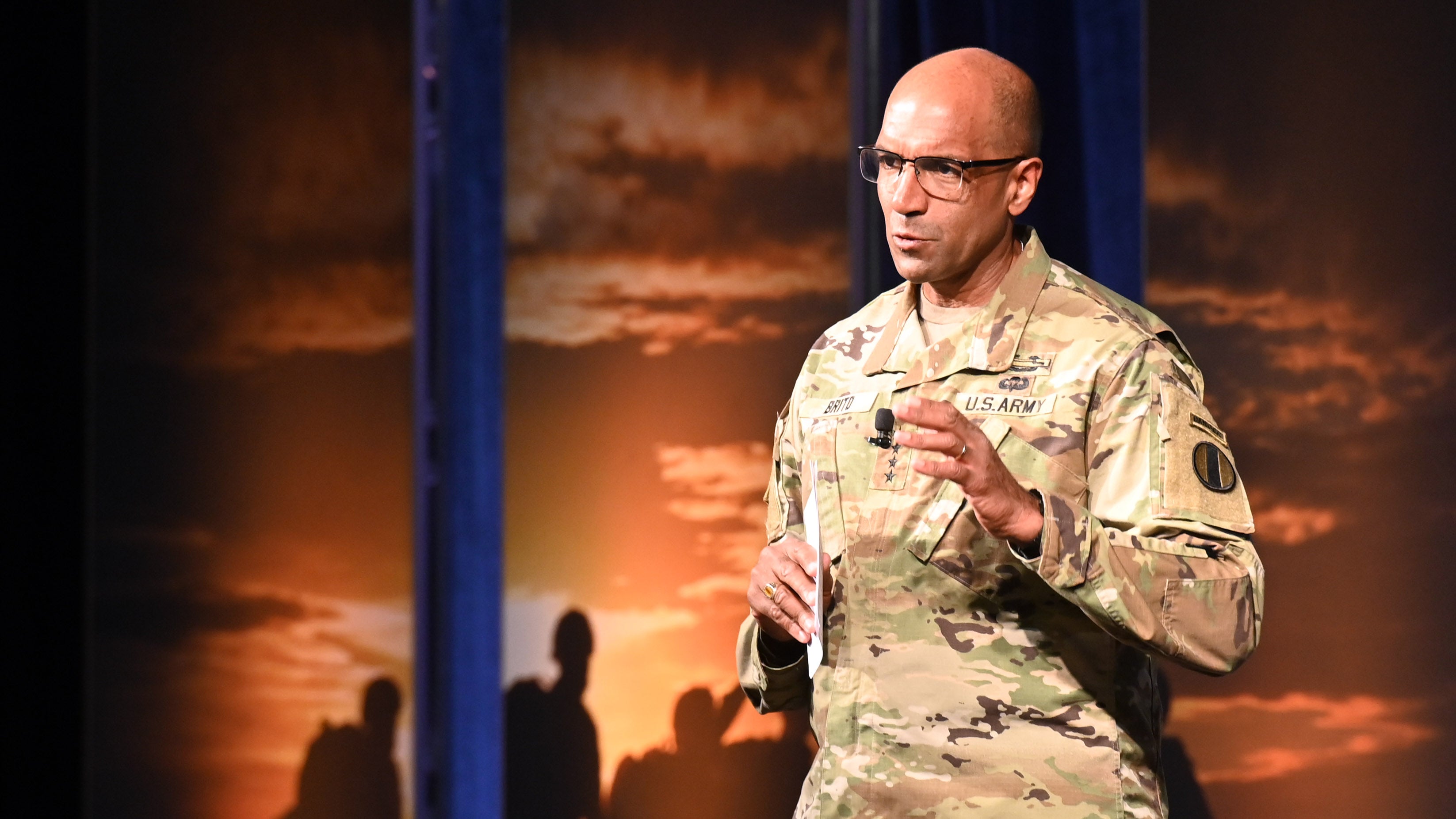 Gen. Gary Brito, commander of TRADOC, speaks at AUSA Warfighter
