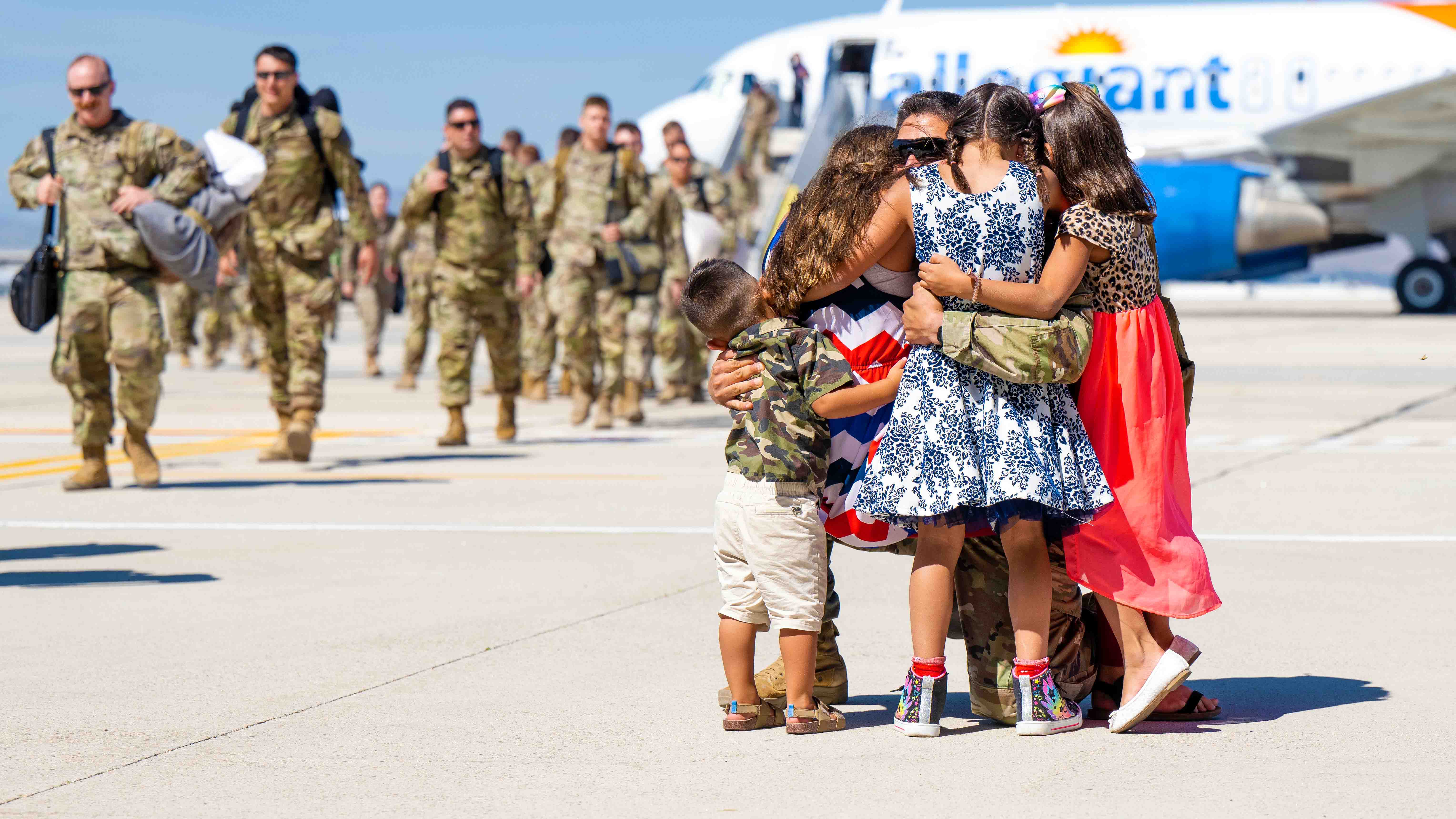 Soldier reunites with family