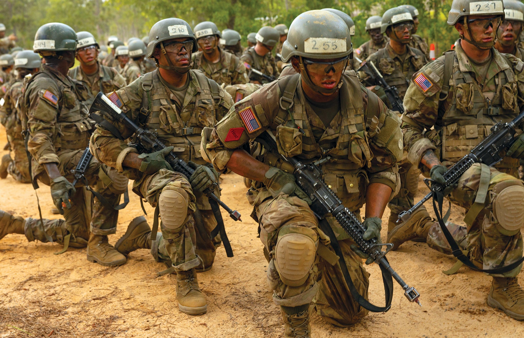 Trainees undergo Basic Combat Training at Fort Jackson, South Carolina. (Credit: U.S. Army/Robin Hicks)