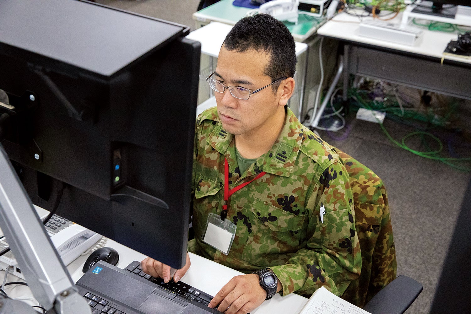 Japan Ground Self-Defense Force Maj. Yasuhino Hirahara participates in the Yama Sakura 85 exercise. (Credit: U.S. Army/Spc. Joshua Maxie)